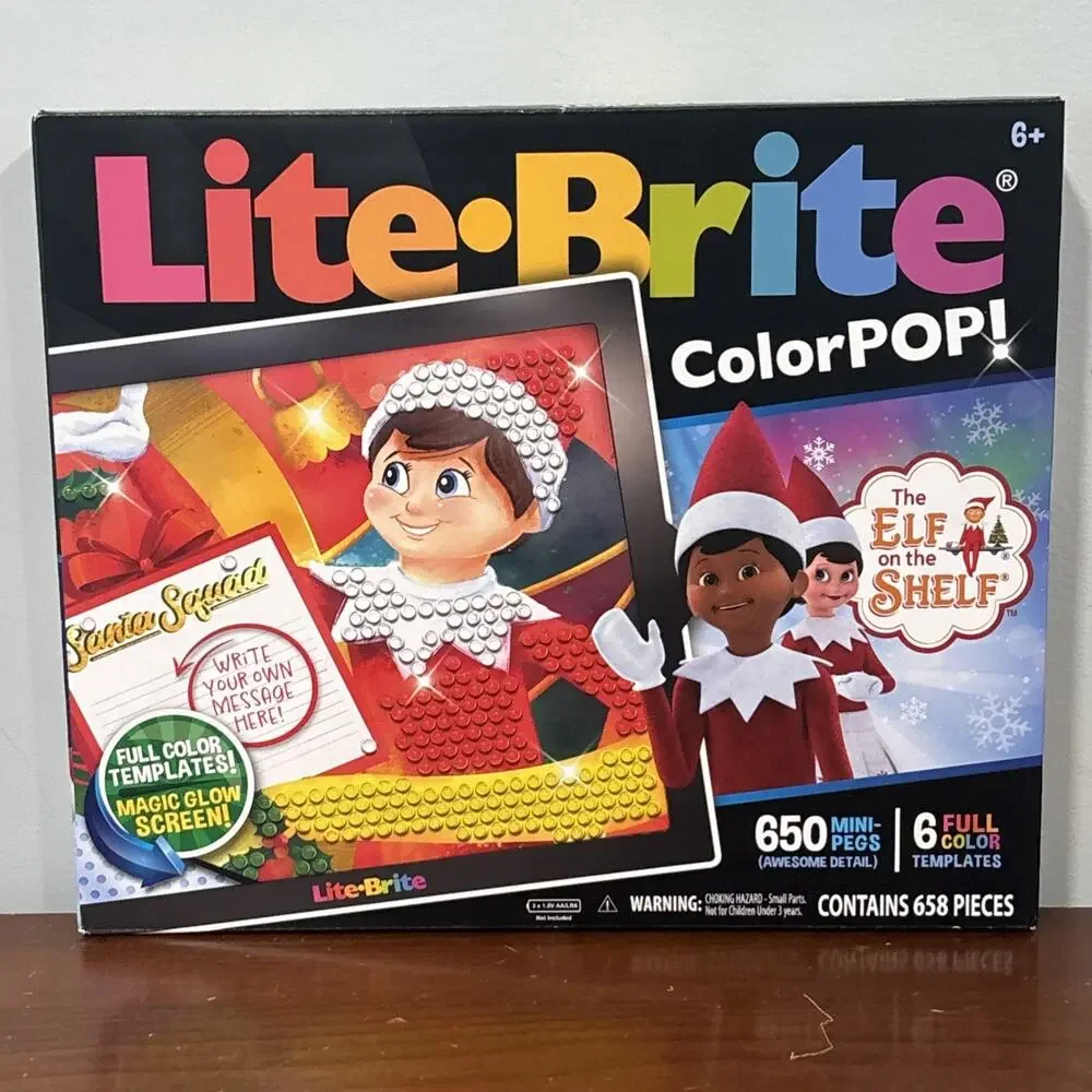 Lite Brite Color Pop Elf on The Shelf Christmas Light Up Toy 6 Templates NEW
